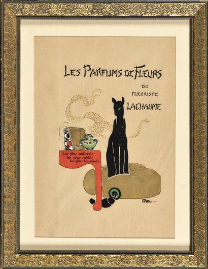 null VIVETTE, « Les parfums de fleurs du fleuriste Lachaume » vers 1920 Panthère...