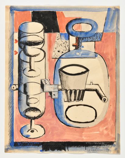 null CHARLES-EDOUARD JEANNERET dit LE CORBUSIER (1887-1965) Nature morte puriste...