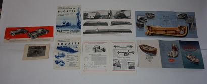 Lot documentation Bugatti 2 feuillets de communication automotrice

1 dépliant pub...