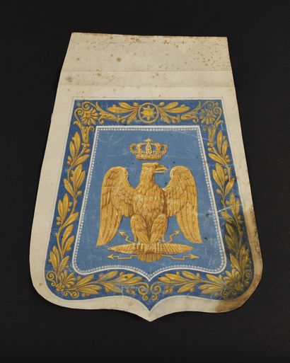 null 
CARLE VERNET (1758-1836). Projet de sabretache pour Eugène de Beauharnais pour...