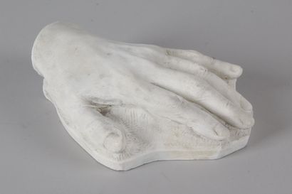 null MOULAGE de la main du pianiste Victor GILLE. 21x 15.5 x 7 cm. Victor GILLE (1884-1964)...