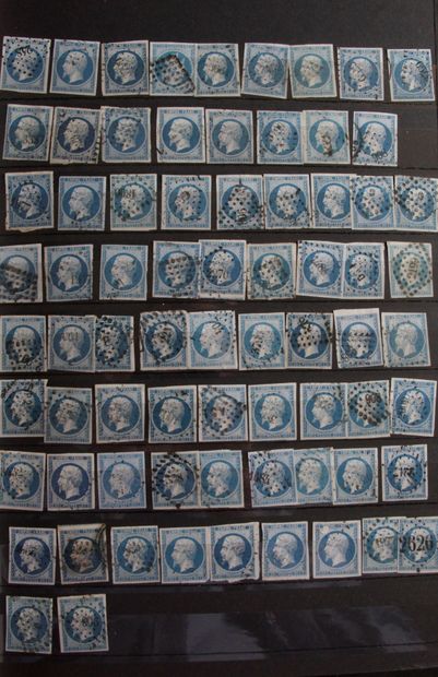 null O/*/** 9 binders, France : stock stamps + faces + mail. VF