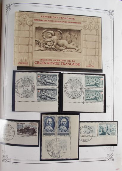 null O/*/** 5 albums, France classic Ceres issue + letter N°3-20c black obl cad 8...