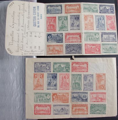 null O/*/** 9 binders, France : stock stamps + faces + mail. VF