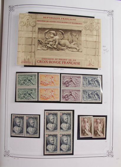 null O/*/** 5 albums, France classic Ceres issue + letter N°3-20c black obl cad 8...