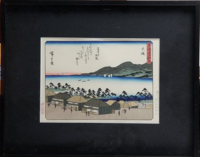 null Hiroshige Utagawa (1797-1858) d'après - 9ème station : Oiso , Japon - Estampe...