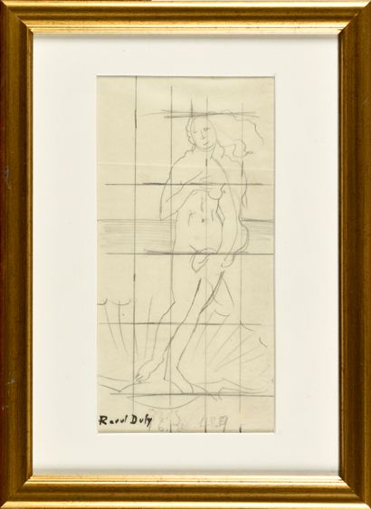 null RAOUL DUFY (1877-1953) La naissance de Vénus, d'après Botticelli Mine de plomb...