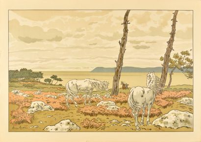 null HENRI RIVIERE (1864-1951) The Bay. 1897. Plate n°1 (of 16) from the series of...