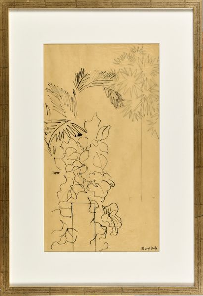 null RAOUL DUFY (1877-1953) Etude pour la décoration de l’Altana Encre de Chine et...
