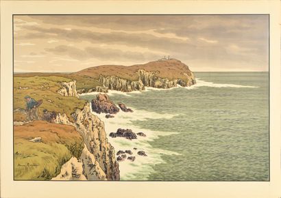 null HENRI RIVIERE (1864-1951) The Sea or the Cape. 1908. Plate n°16 (of 16) of the...