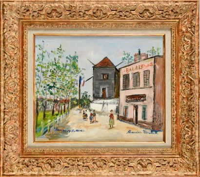  MAURICE UTRILLO (1883-1955) Moulin de Sannois, 1952 Huile sur toile Signé en bas...