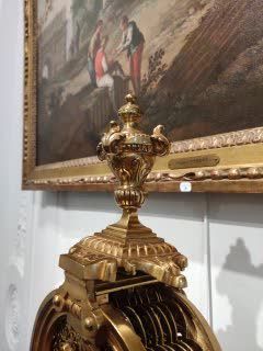 null Fan-shaped gilt bronze PARE-FEU Napoleon III period Height : 85 cm