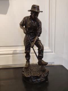null Jean GARNIER (1853-1910) The Peasant Bronze with brown patina Founder's mark...