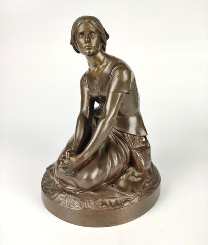 Henri CHAPU (1833-1891) Joan of Arc Bronze...