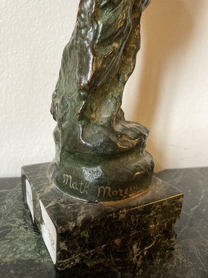 null Mathurin MOREAU (1822-1912) Livre d'Or Bronze à la cire perdue à patine verte...