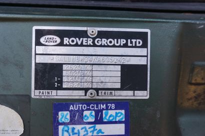 1993 LAND ROVER RANGE ROVER 4,2 LES Numéro de série SALLHBM34KA635142

Carte grise...