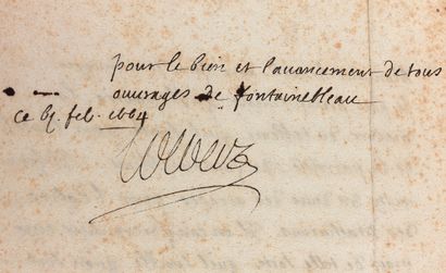 null COLBERT (Jean-Baptiste). Letter signed as superintendent of the king's buildings,...