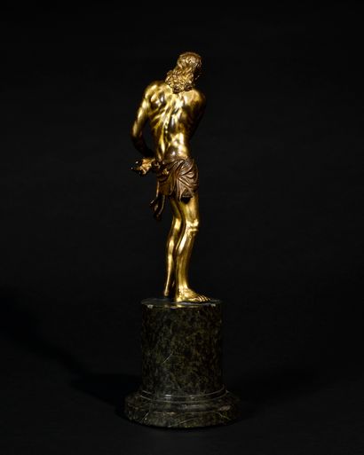 null ÉCOLE ITALIENNE DU DEBUT DU XVIIE SIECLE Christ aux liens Statuette en bronze...