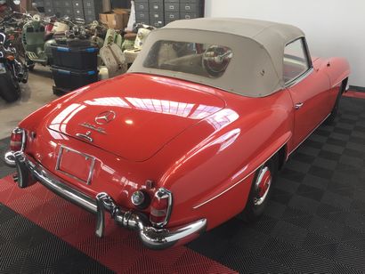 1962 MERCEDES 190 SL Presented in 1954 in New York, the Mercedes 190 SL was designed...
