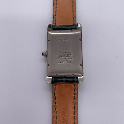 null CARTIER TANK AMERICAINE AUTOMATIC OR GRIS. Réf : 1741. N°: 24876XXX. VERS 2000....