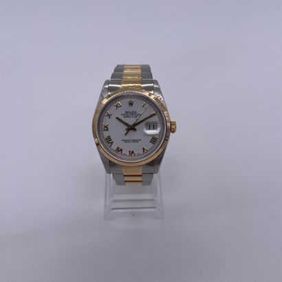 null ROLEX OYSTER PERPETUAL DATEJUST. VERS 1990. Réf : 16233. N° E822XXX. Montre...
