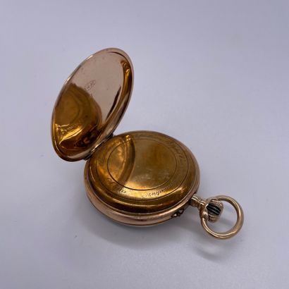 null Gousset Anonymous About 1860. Yellow gold 585/1000, 14K pocket watch. Round...