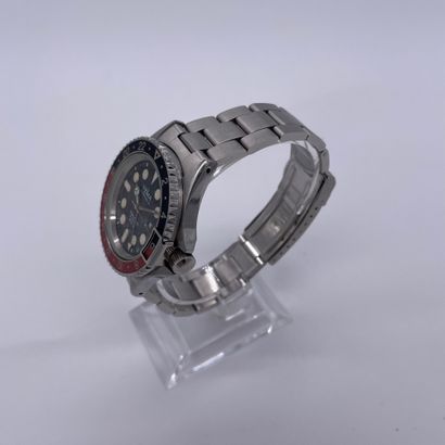 null YEMA Superman II Pepsi GMT. Réf : RJ0056. Vers 1980. Montre bracelet en acier,...