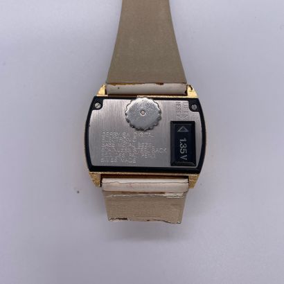 null JAZ DERBY SWISSONIC. CIRCA 1970. Design watch with "jumping hours" in steel....