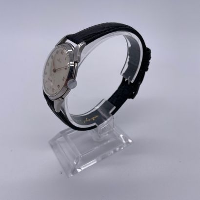 null ZENITH. CIRCA 1950. Ref : 678108. Stainless steel "de ville" type wristwatch....