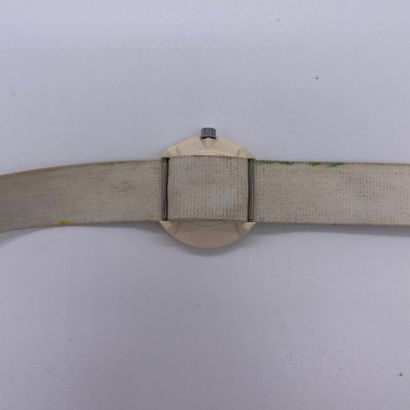 null LIP FOUR SEASONS - SPRING AROUND 1970. Plastic wristwatch designed by Michel...