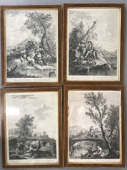 null Ensemble de QUATRE GRAVURES en noir

46 x 33,5 cm (à vue)

Manque un verre,...