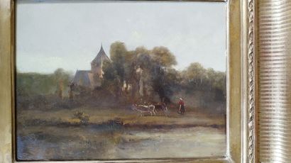 null Emile KEYMEULEN (1840-1882)

Le retour du troupeau

Huile sur panneau

25 x...