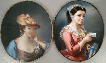 null ECOLE FRANCAISE DU XIXEME SIECLE

Portrait de jeune femme

Paire de pastels...