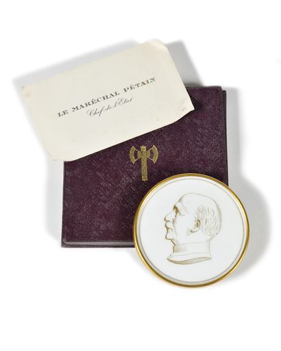 THE MARECHAL PETAIN. Medallion in Sevres...