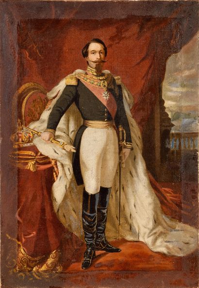 null WINTERHALTER, AFTER. "The Emperor Napoleon III" "The Empress Eugenie" Pair of...