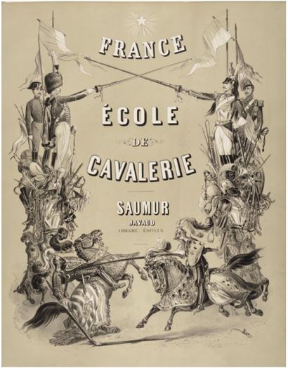 null 
FRANCE L'ECOLE IMPERIALE DE SAUMUR In plano folio Javaud editeur. S.d. (circa...