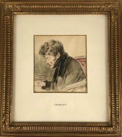 null 
NICOLAS TOUSSAINT CHARLET (1792-1845) Portrait of Alexandre Gaultier de Rigny...