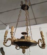 null LIGHTNING

in gilt bronze and black lacquered sheet metal with six lights

Empire...