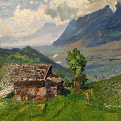 null ECOLE SUISSE

Le mont d'Arvel, vue du lac de Genève

Huile sur carton

H : 47...