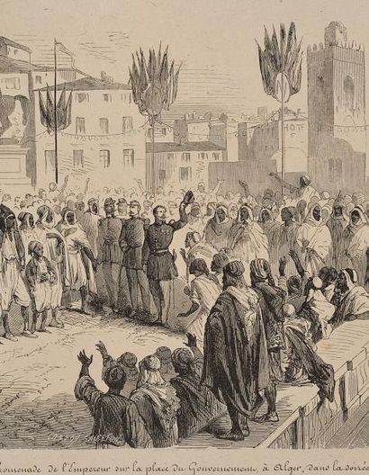  SOUVENIR DU VOYAGE DE SA MAJESTE L'EMPEREUR EN ALGERIE. Paris, l'Illustration, 1865:...