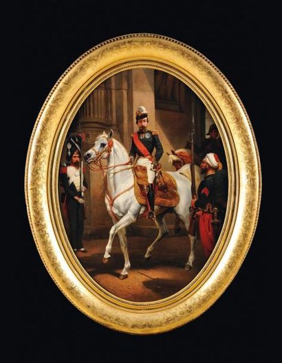 VERNET Horace (1789 - 1863) et son atelier «L'Empereur Napoléon III à cheval à la...