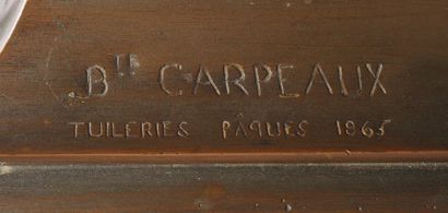 CARPEAUX Jean Baptiste (1827-1875) «Le Prince impérial. 1865.» Buste en bronze patiné...