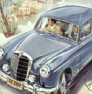 1955 MERCEDES-BENZ 220A «Ponton» Les nouvelles Mercedes-Benz d'après guerre changent...