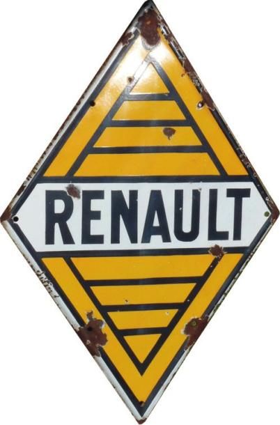Plaque émaillée Renault, 79 x118 cm.

Plate...