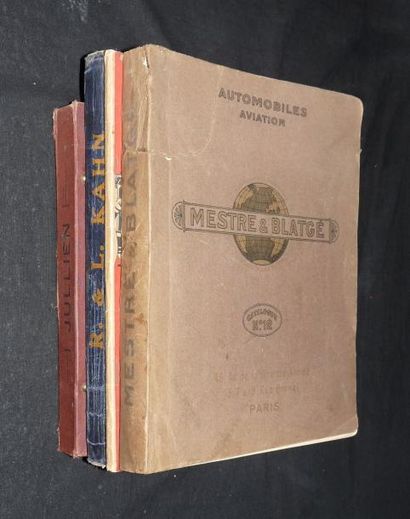 null Lot comprenant le catalogue Mestre & Blatgé de 1913, le catalogue Esbin de 1914,...