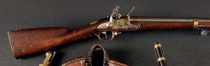 null Fusil de Gardes du Corps du Roi du 2ème type 1816. Canon rond, à pans au tonnerre,...
