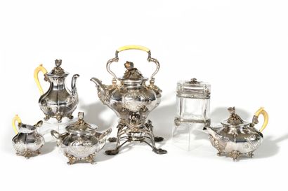 MARRET ET JARRY FRERES Silver tea and coffee...