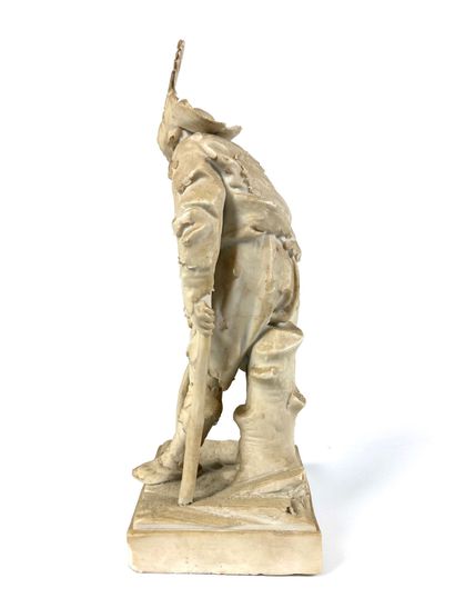 null 18th century GERMAN SCHOOL Beggar with two crutches Porcelain group Height :...