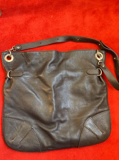 null SONIA RYKIEL Brown leather satchel 37 x 35 cm Used condition