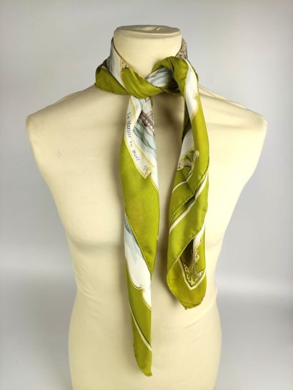 null HERMES Silk scarf "La Marine en bois" Threads pulled, stains